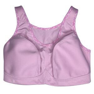 Glamorise Sports Bra Size 34F Pink Full Figure No-Bounce Camisole Cami Wireless
